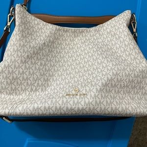 Michael Kors White Sienna Large Logo Bag